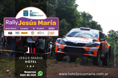 Jesús María será sede del Rally Argentino Pirelli y Campeonato FIA CODASUR